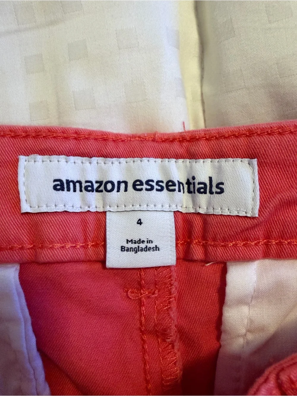 Amazon Essentials High-Waist Pink-Red Casual Shorts